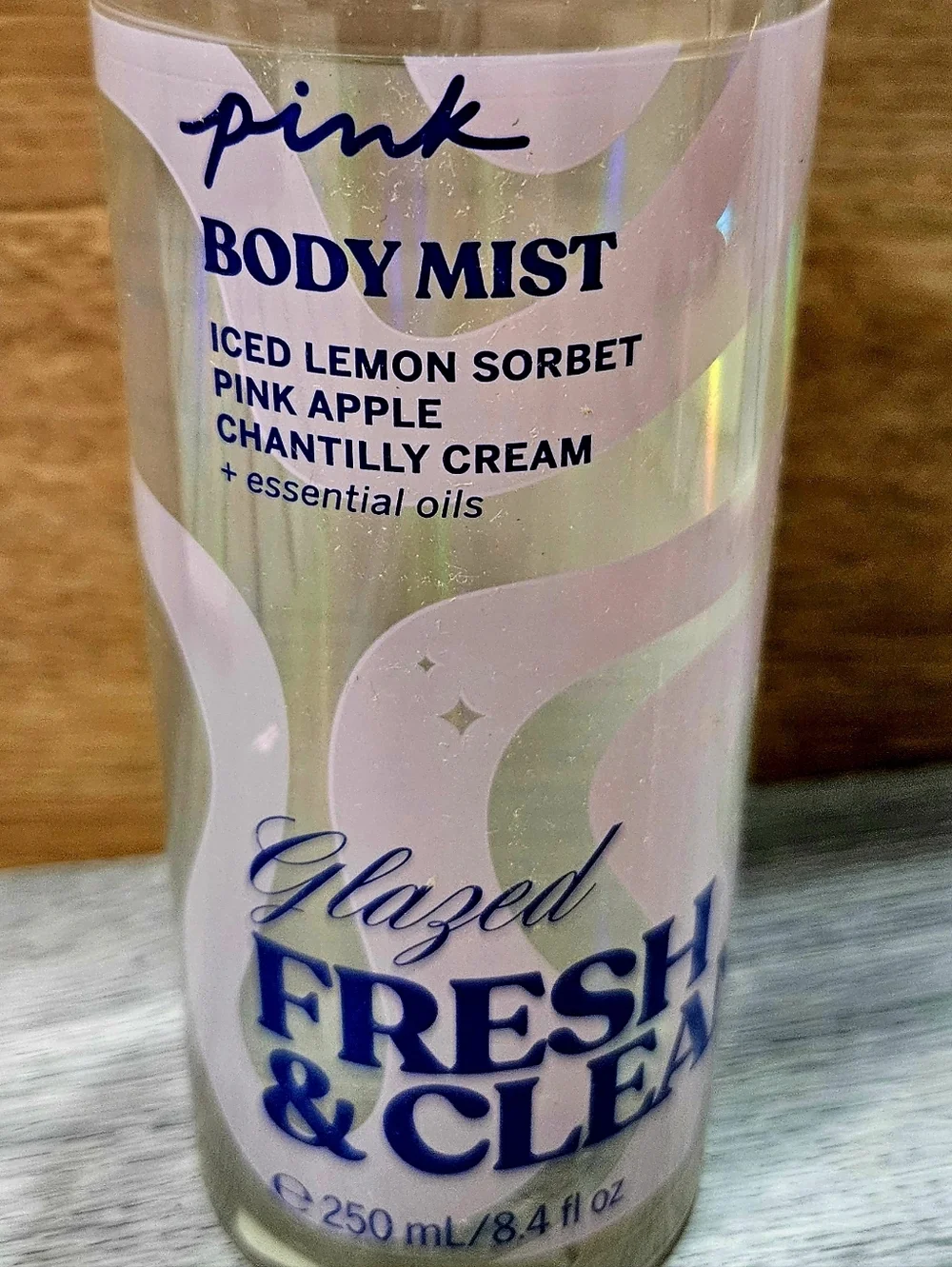 PINK by Victoria's Secret GLAZED Fresh & Clean Body Mist 8.4oz NEW MSRP $19.95